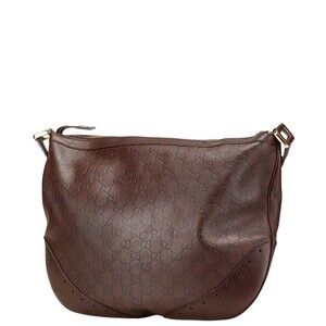 Gucci Brown Bag Crossbody Shoulder Leather ssima